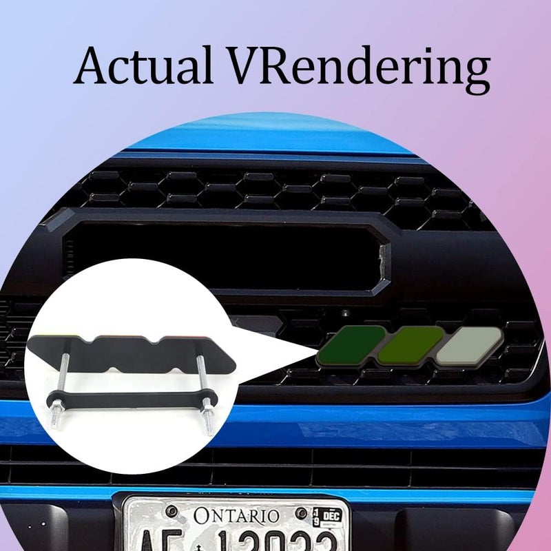 Middrivr شعار ديكور شبكة TRD، زينة إدراج شبكة ثلاثية الألوان، شعار زينة شبكة ثلاثية الألوان ملحقات علامة السيارة والشاحنة تناسب تاكوما 4رانر توندر سيكويا راف4 هايلاندر (أخضر) - Image 5